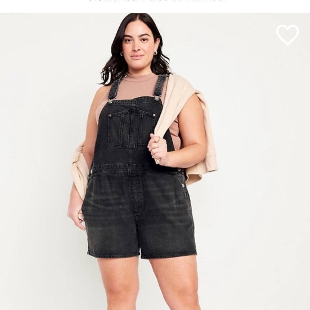 Old Navy Slouchy Jean Shortalls  3X
